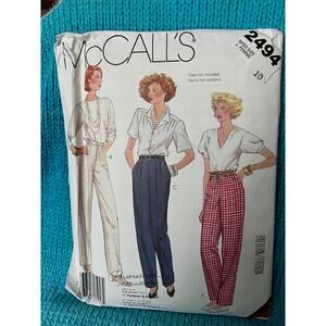 McCalls Pattern 2494 pants size 10